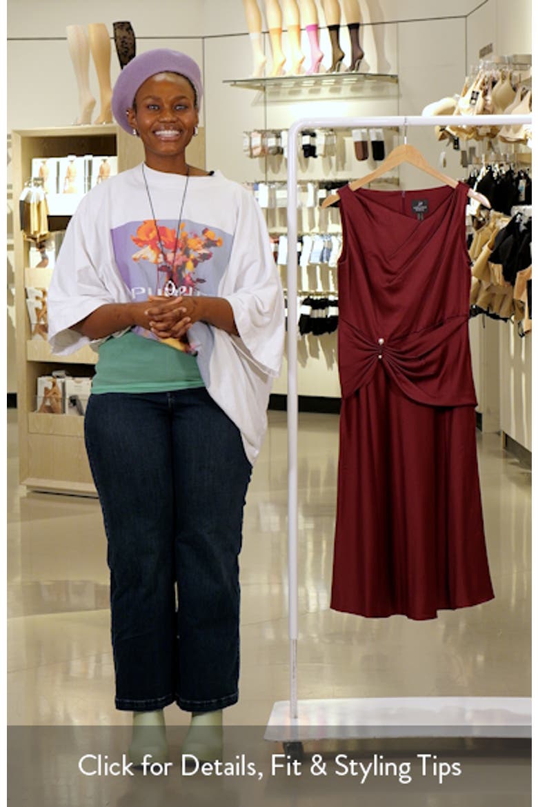 Cowl Neck Satin Crepe Dress video
