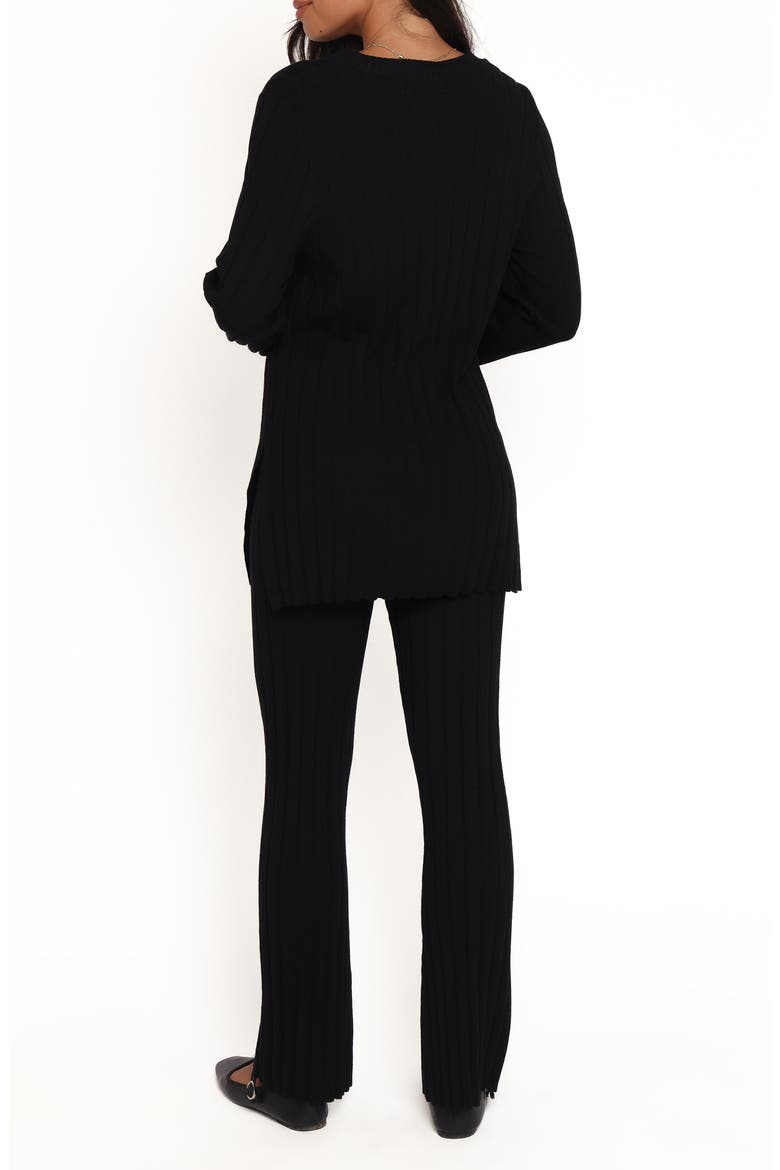 Silvie Rib Pajamas, Alternate, color, BLACK