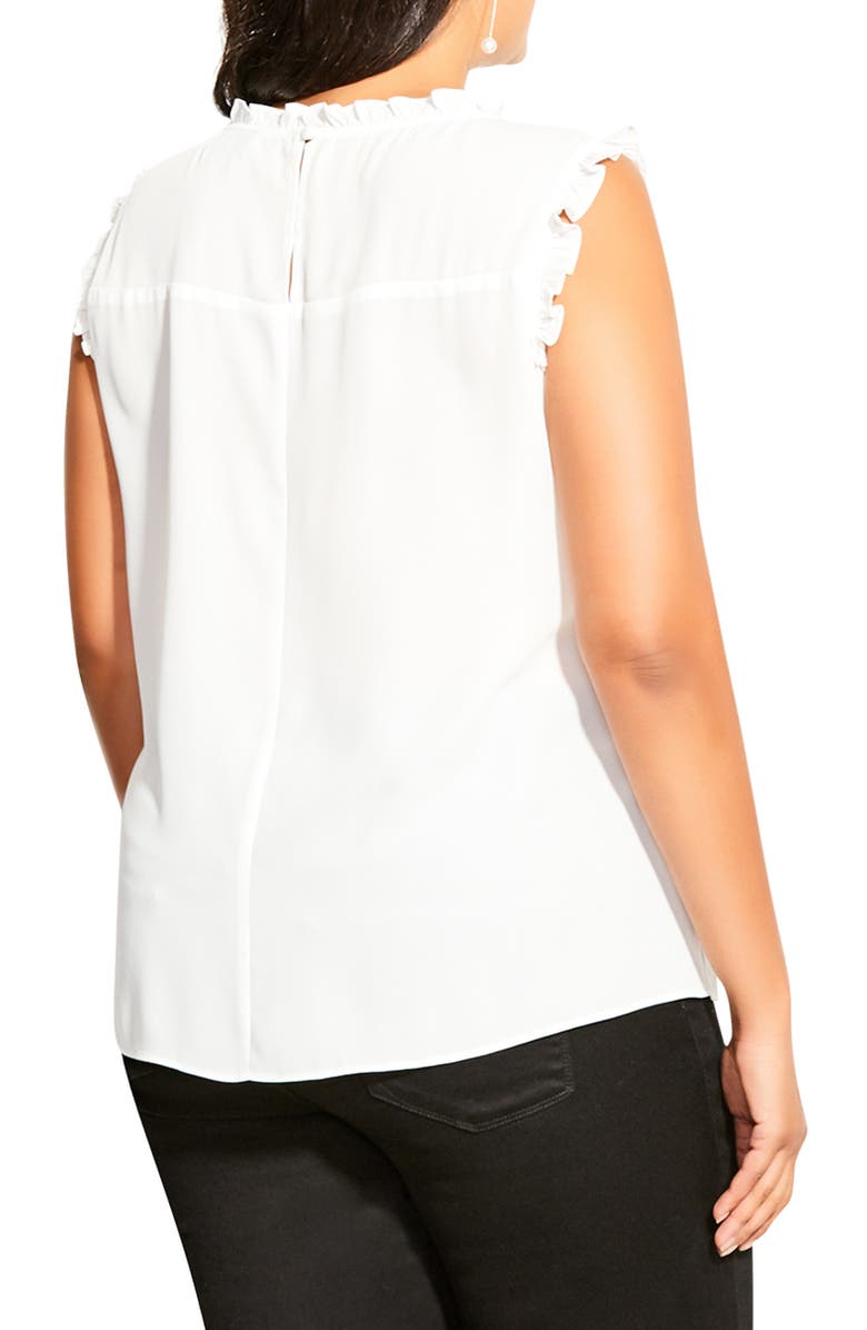 City Chic Angel Sleeveless Top, Alternate, color, Ivory