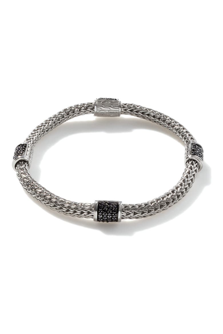 Classic Chain Lava Rope Bracelet, Main, color, SILVER