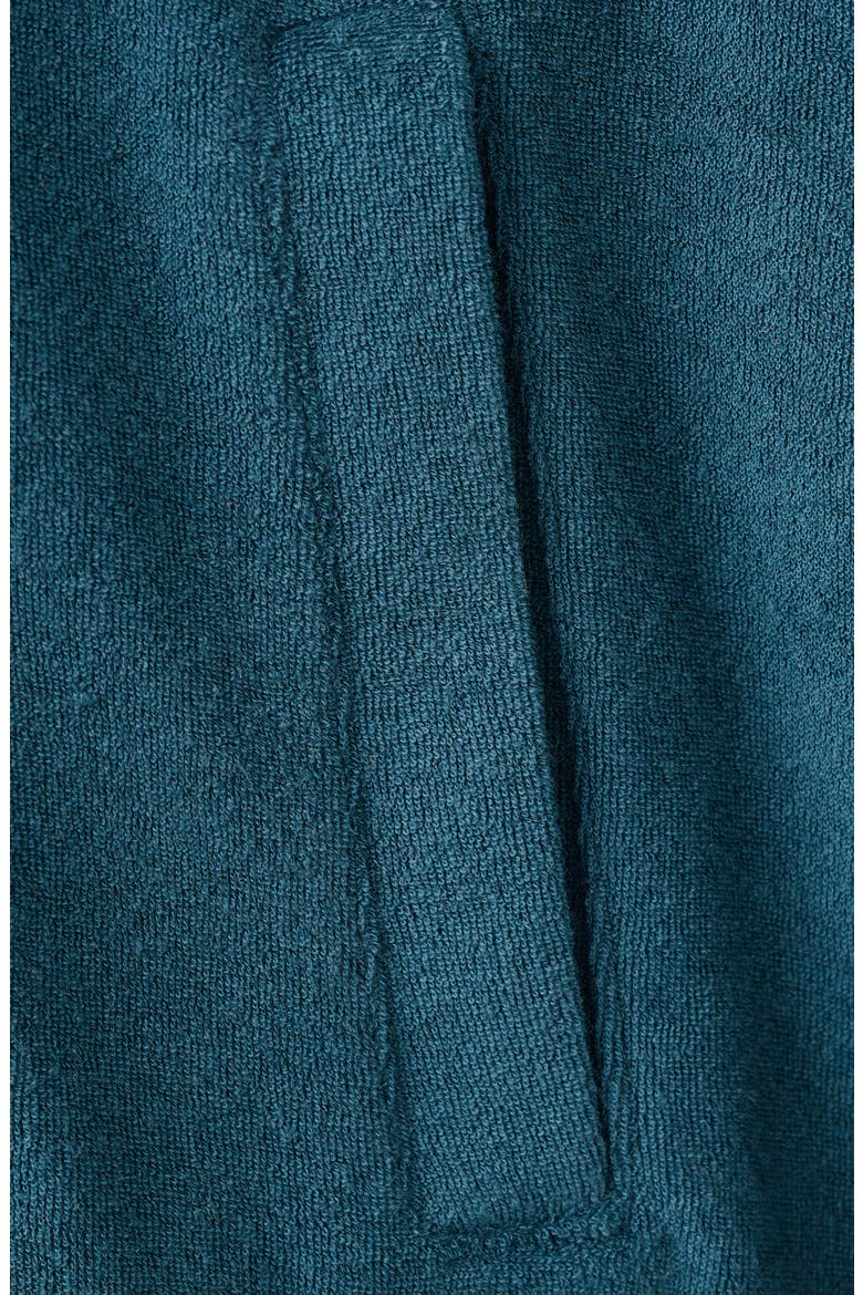 Cotton Blend Terry Bomber Jacket, Alternate, color, BLUE