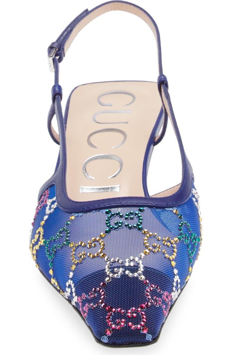 Gucci Tom GG Crystal Embellished Slingback Pump, Alternate, color,