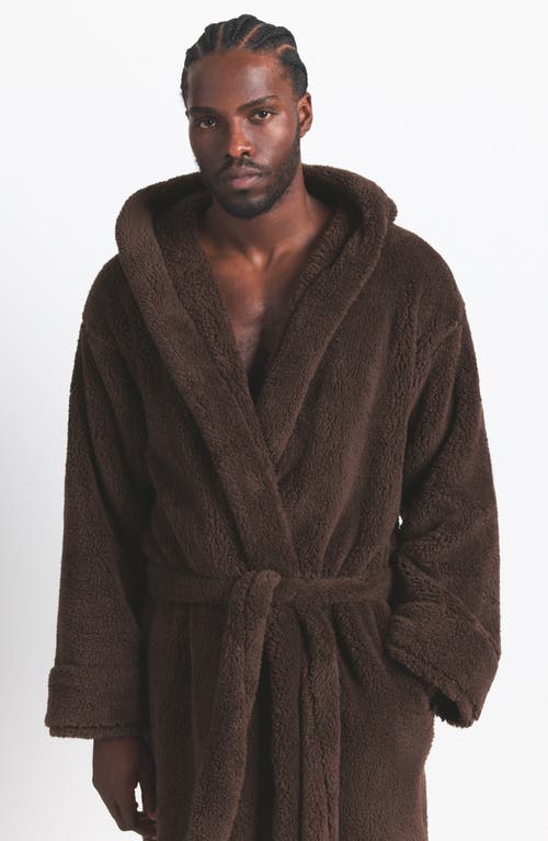 Skims Plush Hotel Robe In Brown
