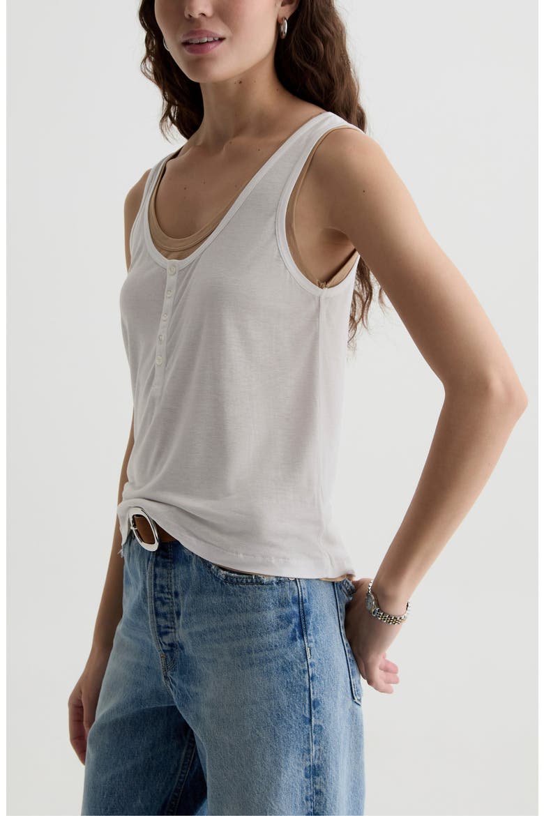 Alina Henley Tank, Alternate, color, POWDER/KHAKI SAND