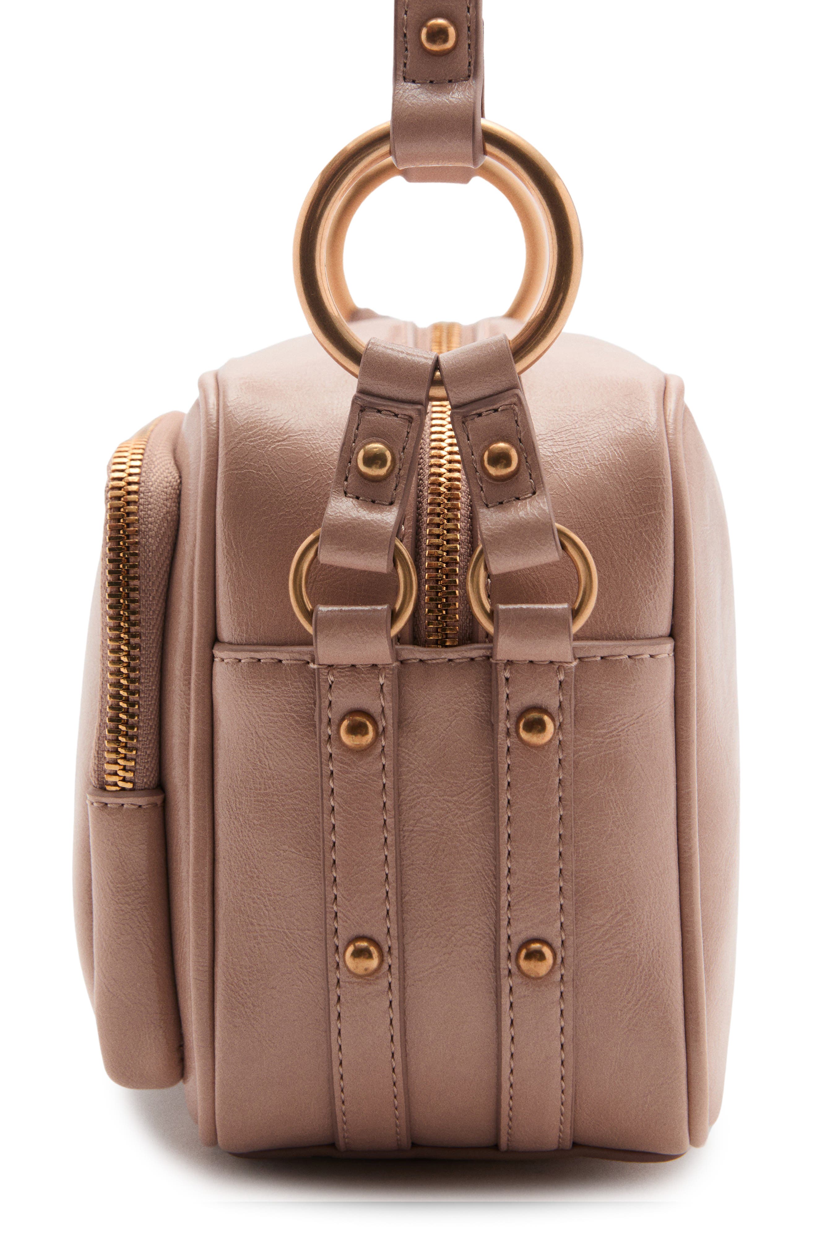 MANGO Square Faux Leather Crossbody Bag, Alternate, color, 