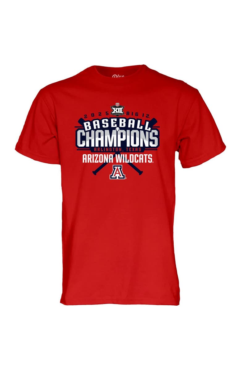 BLUE 84 Unisex Blue 84 Red Arizona Wildcats 2025 Big 12 Baseball Conference Tournament Champions T-Shirt, Alternate, color, 