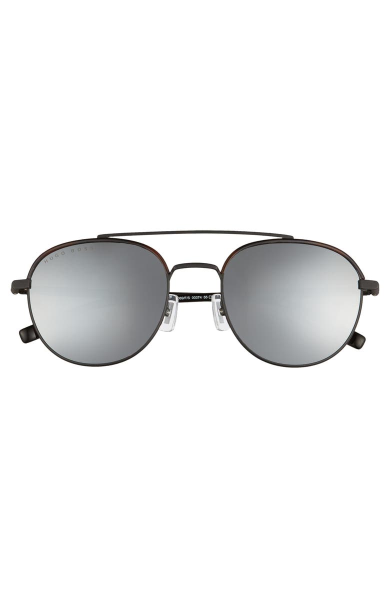 BOSS 55mm Round Sunglasses, Alternate, color, 