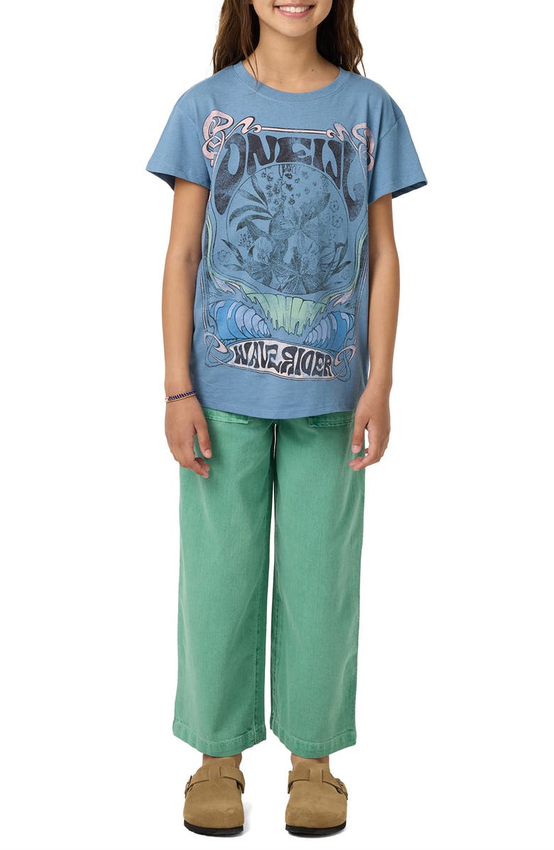 O'Neill Kids' Wave Rider Cotton Oversize Graphic T-Shirt, Alternate, color, Captains Blue