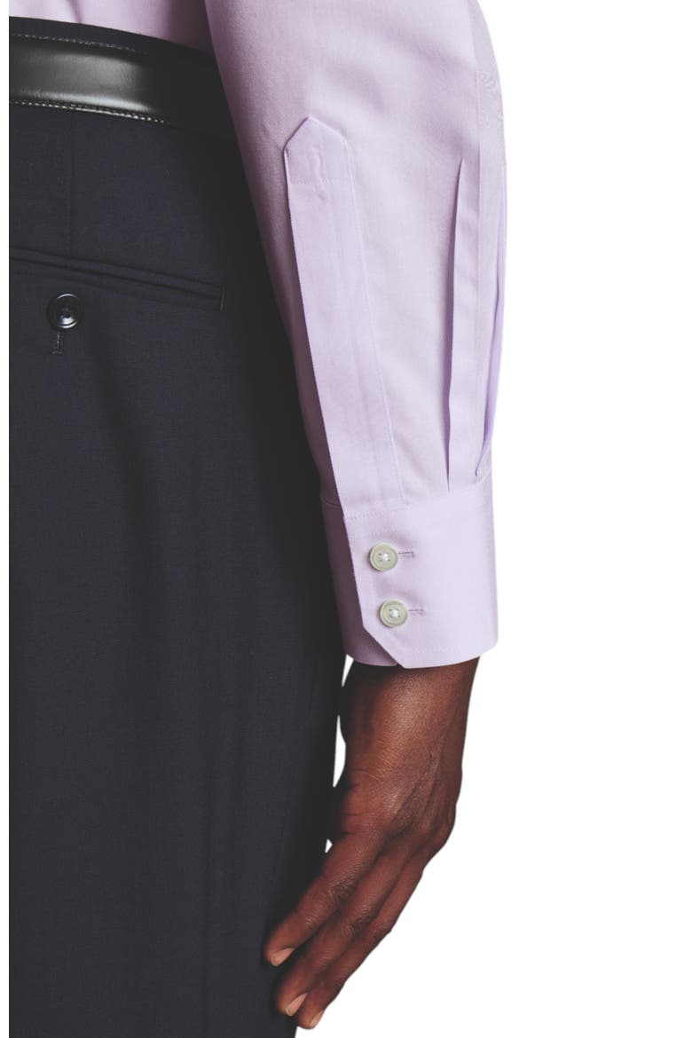 Cutaway Collar Non-Iron Twill Shirt, Alternate, color, Lilac Purple