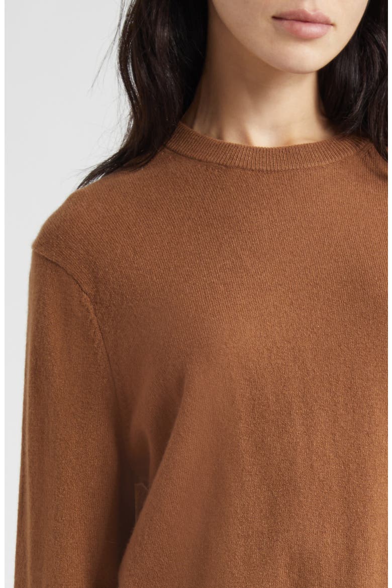 Crewneck Cashmere Sweater, Alternate, color, COGNAC