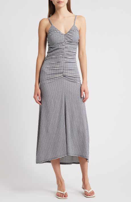 Rails Mari Ruched Sleeveless Midi Dress