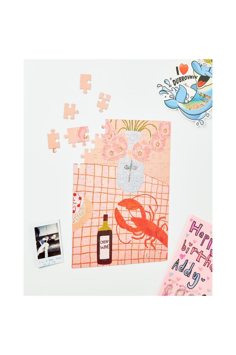 Lobster Lunch, 100 Piece Magnetic Art Puzzle, 11.4 x 8.3 Inches, Alternate, color, Multicolored