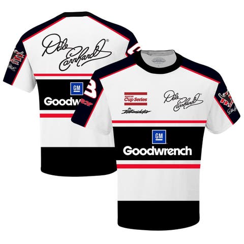 Men
s Checkered Flag Sports White/Black Dale Earnhardt Goodwrench Legend Sublimated Uniform T-Shirt