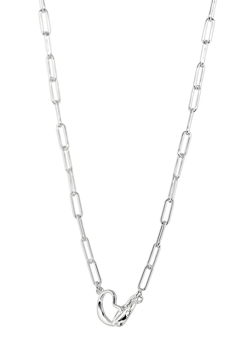 Linked Heart Pendant Necklace, Alternate, color, SILVER