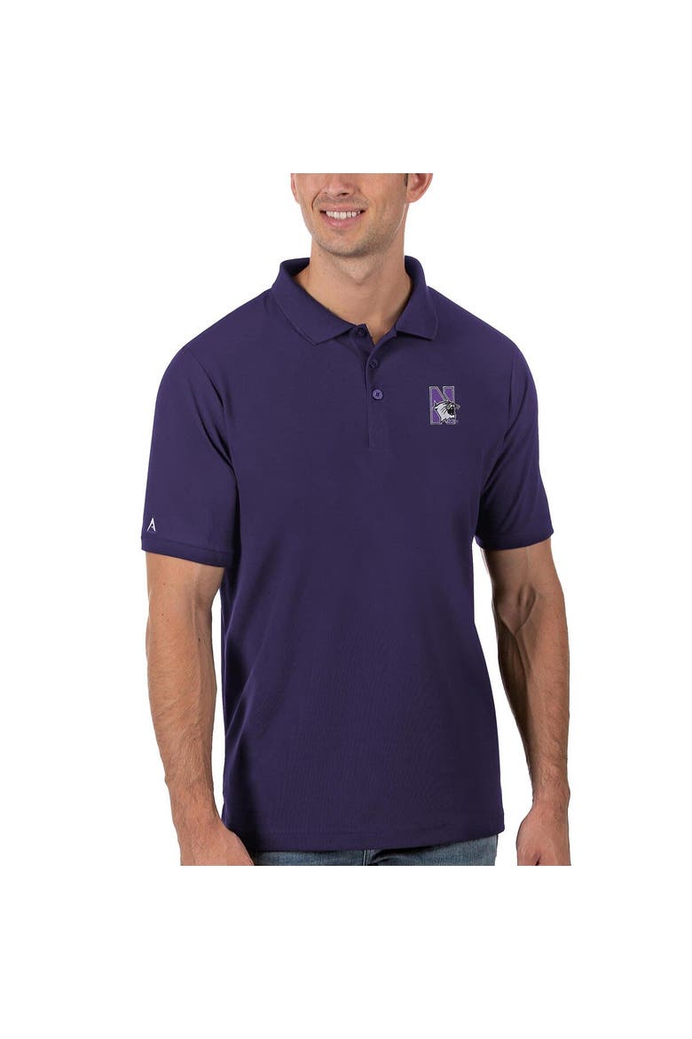 Men's Antigua Purple Northwestern Wildcats Legacy Pique Polo, Main, color, Purple