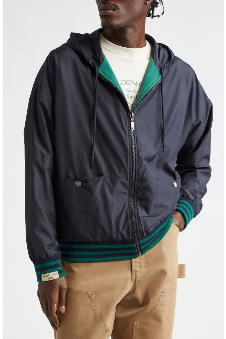 Gender Inclusive Reversible Full Zip Hoodie, Alternate, color, HUNTER GREEN/ SKY CAPTAIN