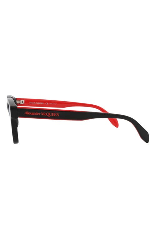 Alexander Mcqueen Mcqueen 52mm Square Optical Glasses In Black