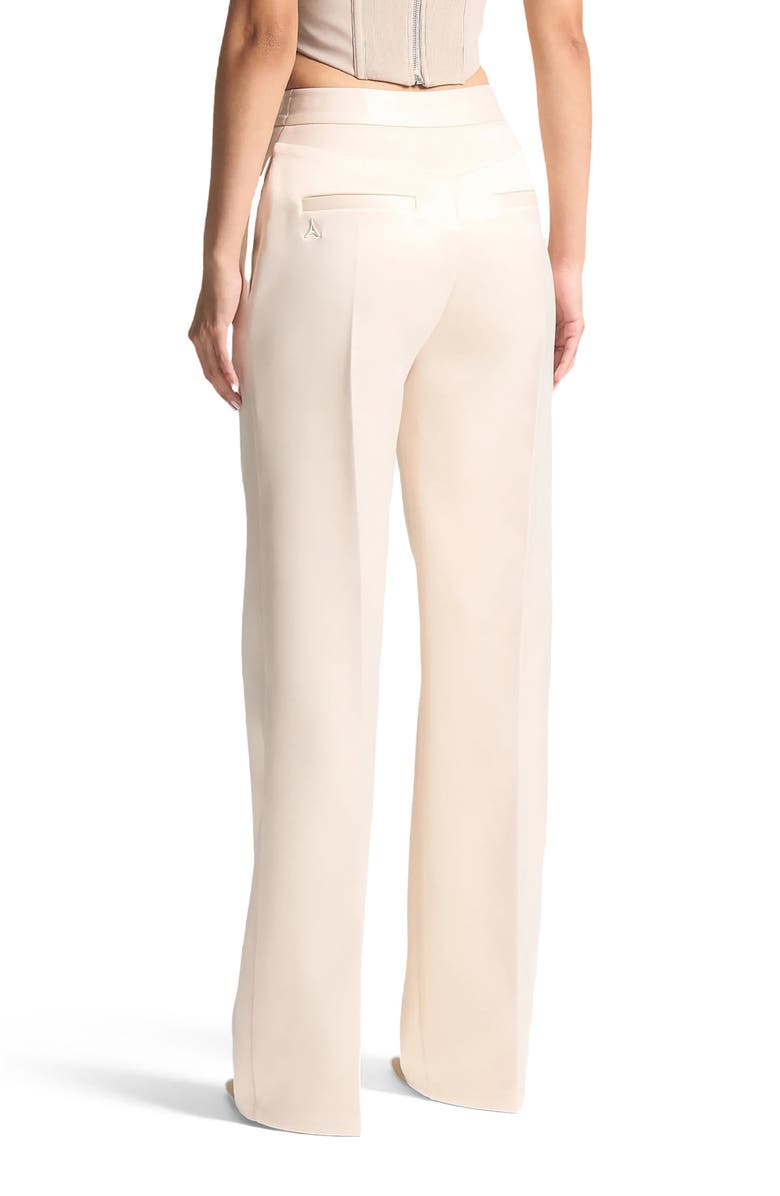 Manière De Voir Bella Satin Tailored Trousers, Alternate, color, Champagne