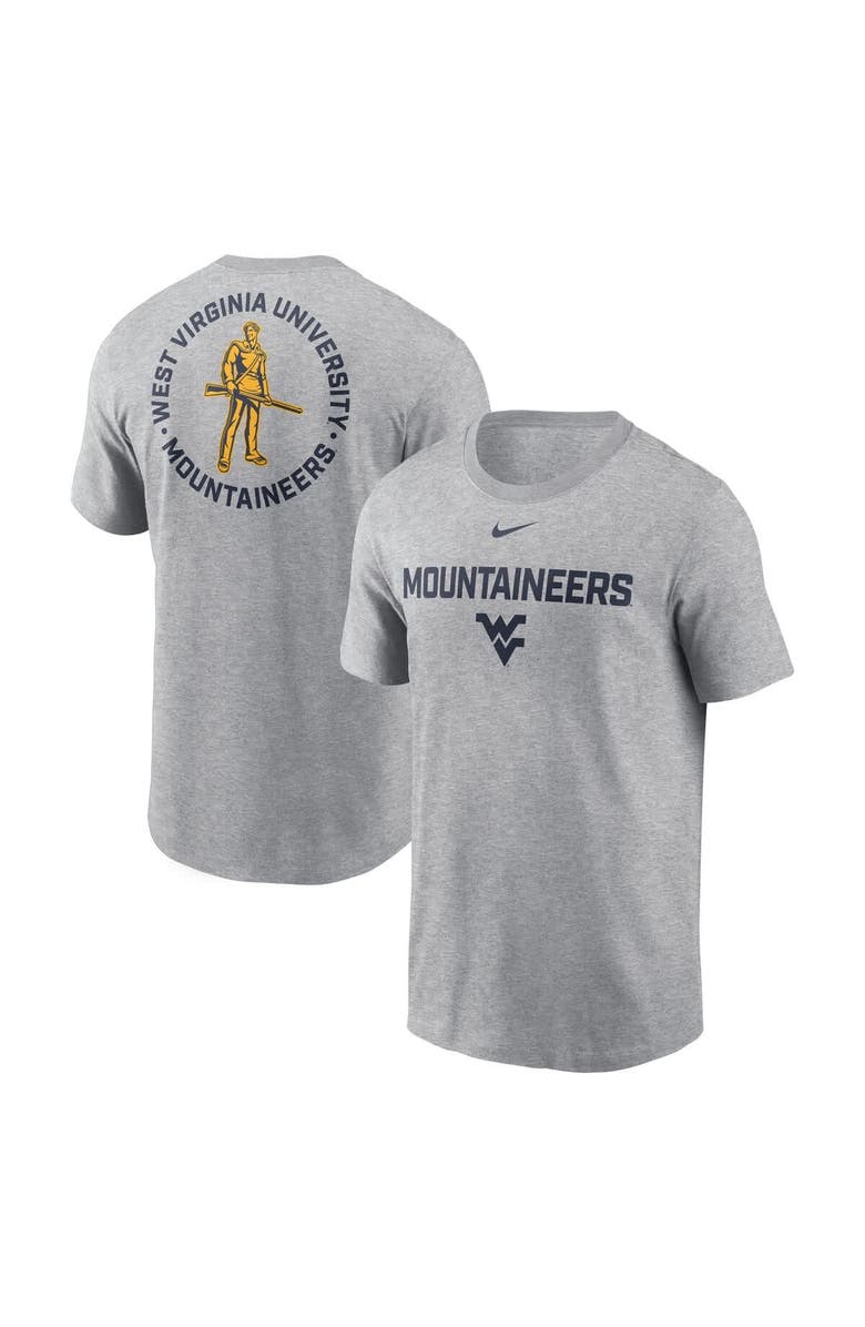 Nike Men's Nike Heather Gray West Virginia Mountaineers Campus 2-Hit T-Shirt, Main, color, Heather Gray