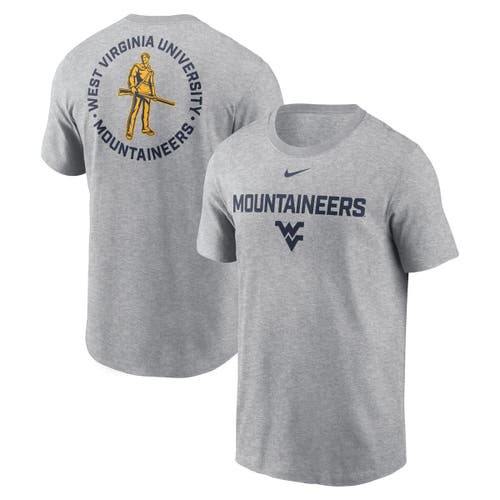 Nike Heather Gray West Virginia Mountaineers Campus 2-hit T-shirt In Gray
