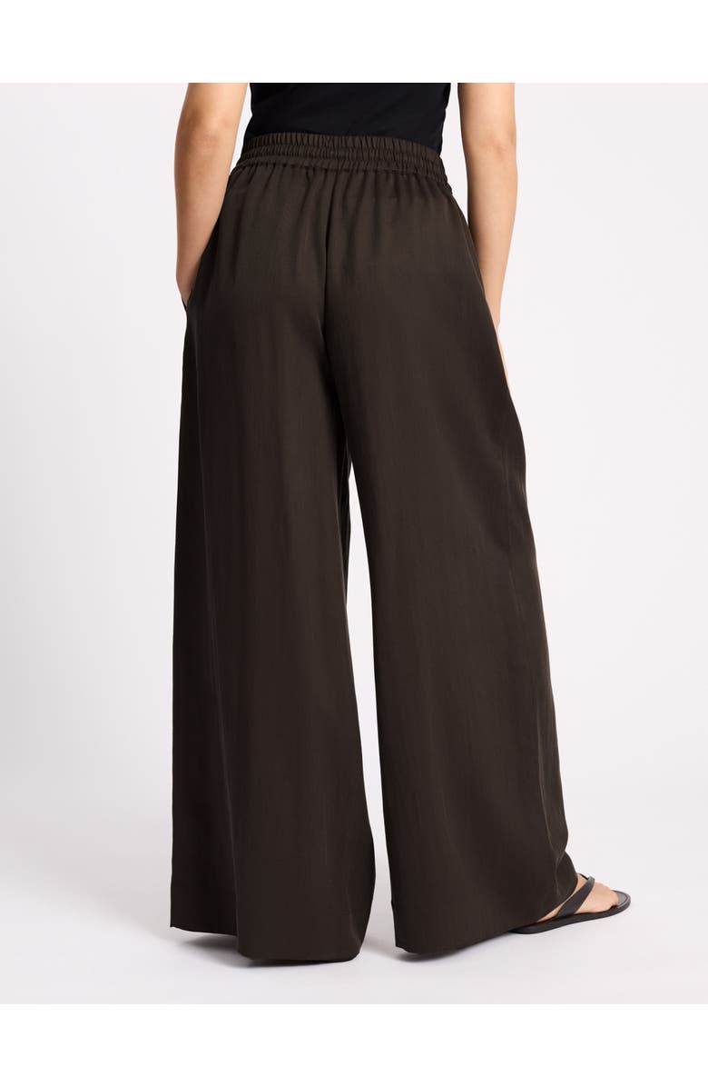 Albaray Relaxed Tencel Wide-Leg Trousers, Alternate, color, Chocolate