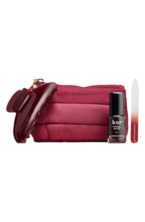 Londontown Cherry Cola Essentials Set In Burgundy