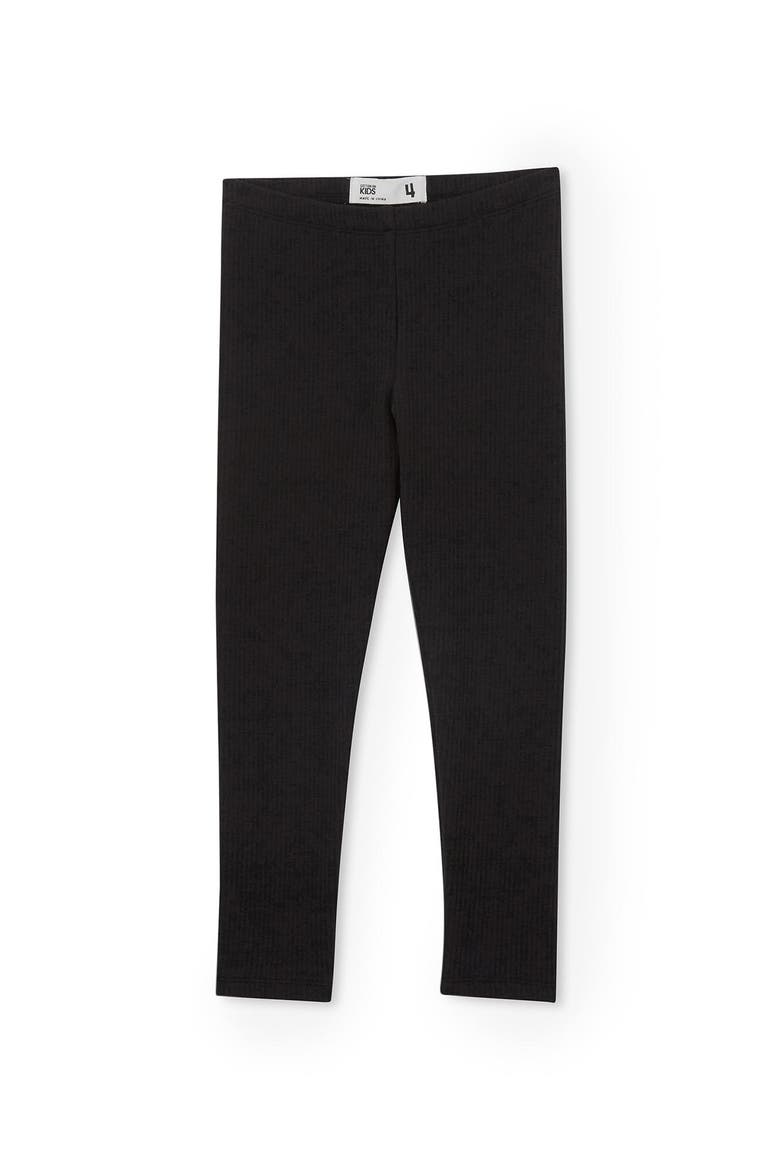 Kid's Fleece Legging, Main, color, Black Rib