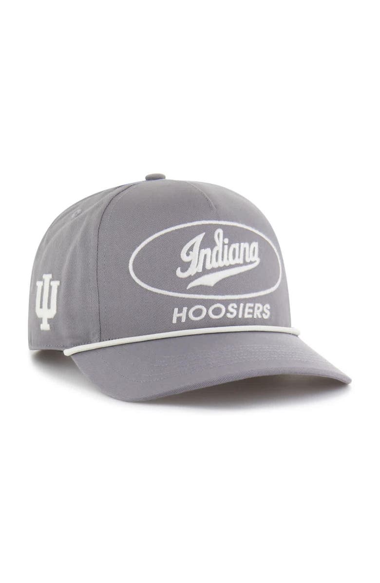 '47 Men's '47 Gray Indiana Hoosiers Contemporary Basics Foundational Rope Hitch Adjustable Hat, Main, color, Gray