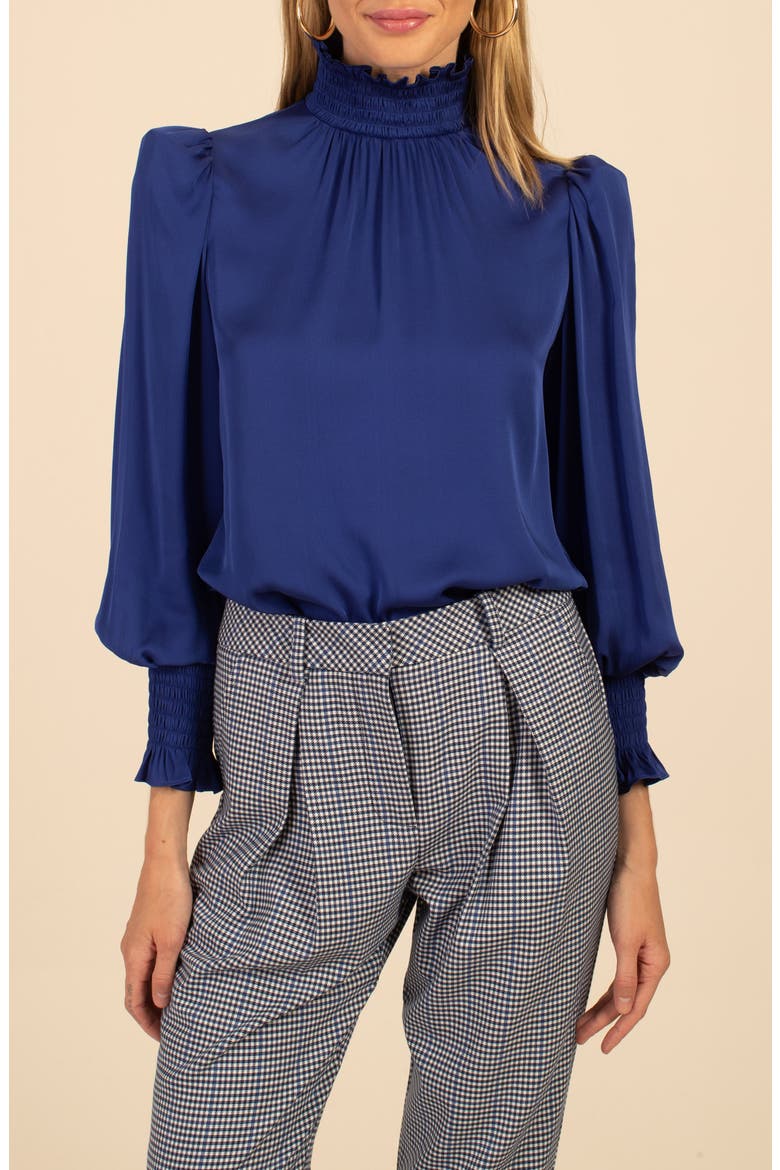 Nisha Smocked Top, Main, color, BENGAL BLUE