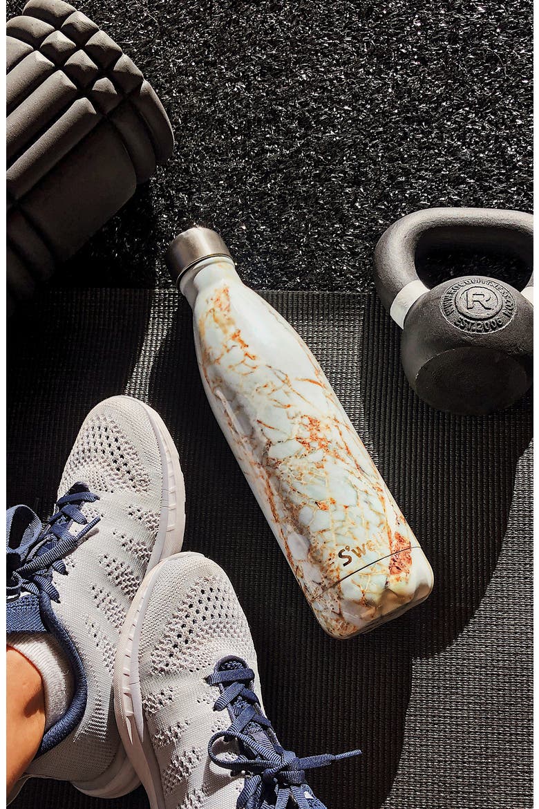Elements Collection Calacatta Gold 17-Ounce Insulated Stainless Steel Water Bottle, Alternate, color, CALACATTA GOLD