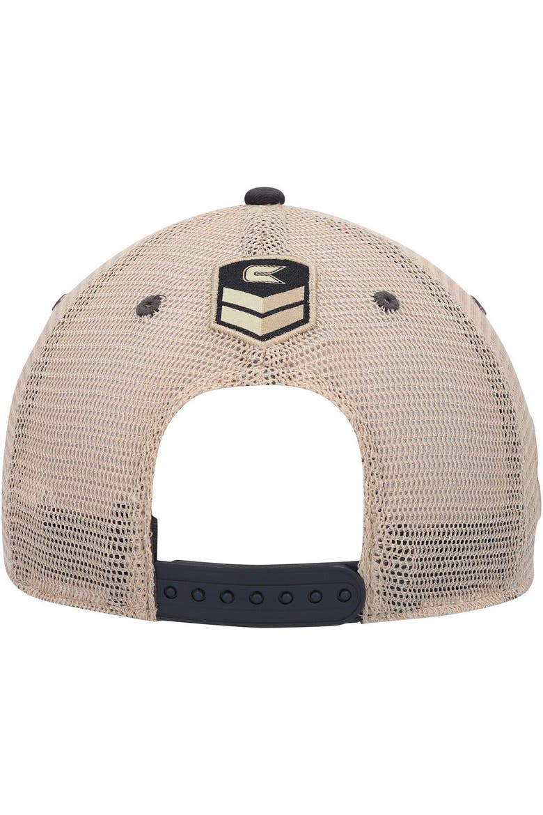 Men's Colosseum Charcoal Boise State Broncos OHT Military Appreciation United Trucker Snapback Hat, Alternate, color, Charcoal
