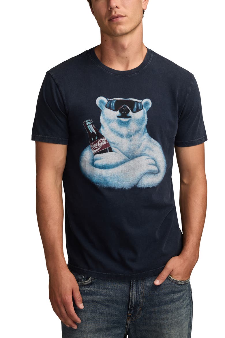 Coca-Cola® Polar Bear Cotton Graphic T-Shirt, Main, color, PEACOAT