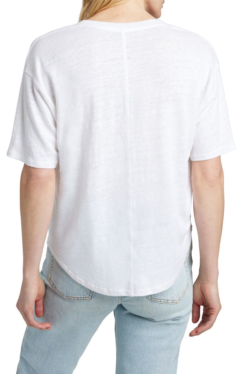 Faherty Linen V-Neck T-Shirt, Alternate, color, 