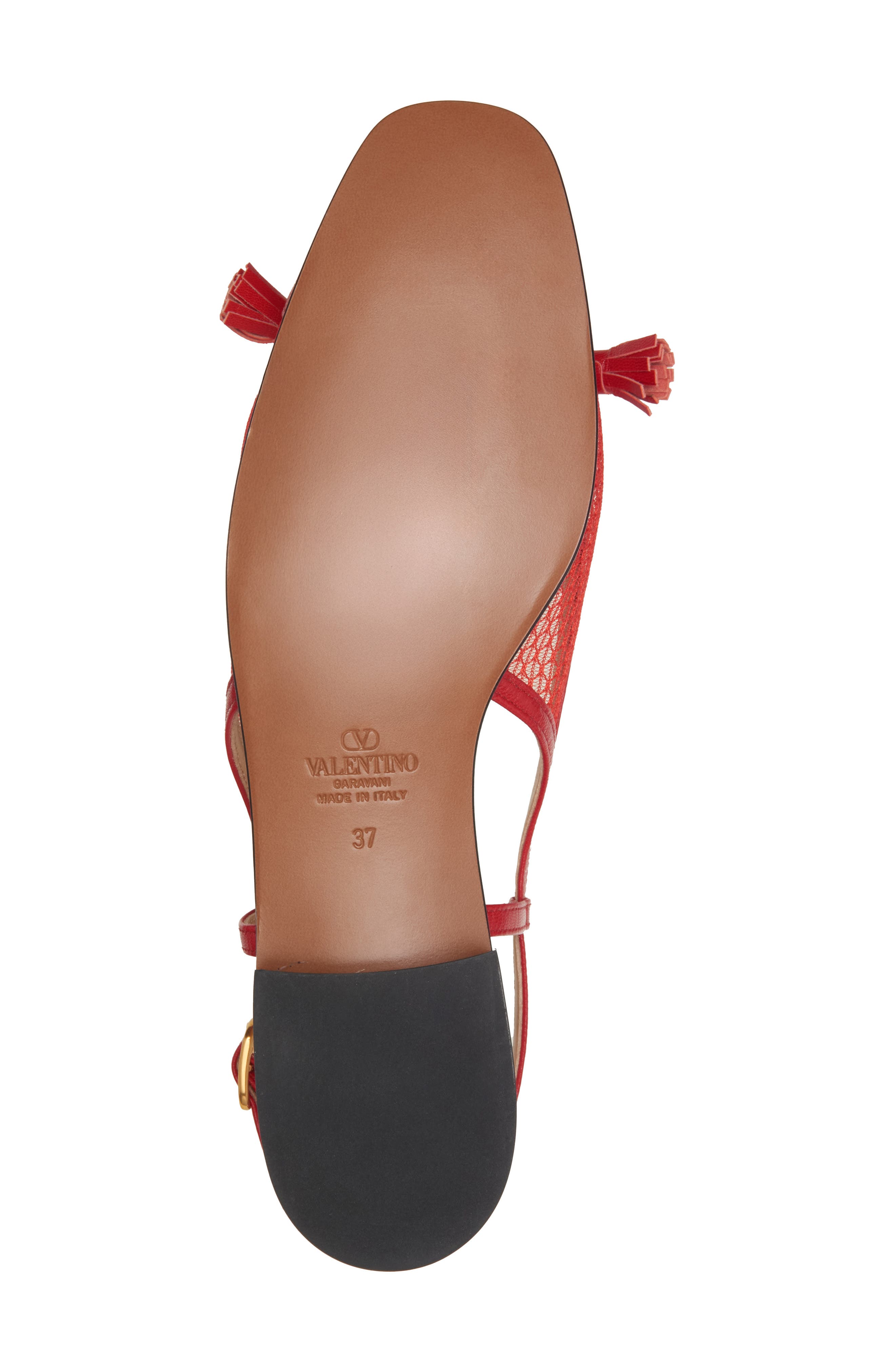 Valentino Garavani Valet Du Roi Slingback Ballet Flat, Alternate, color, Red