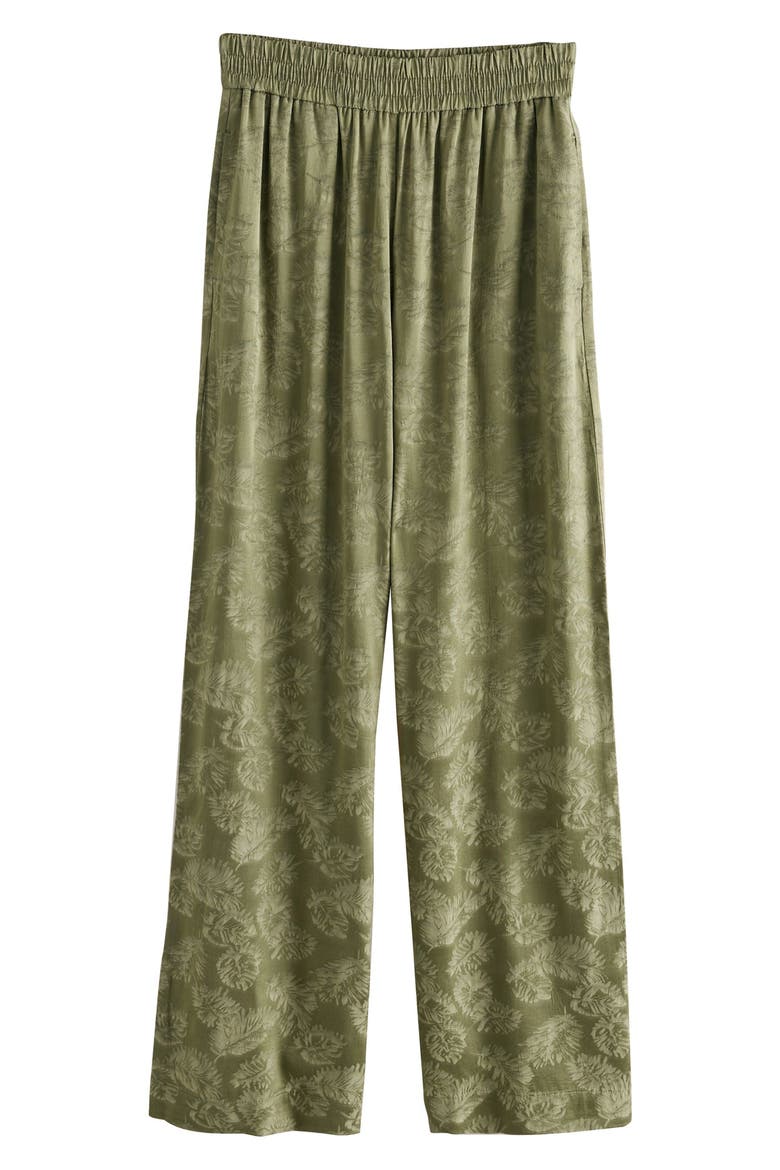 Jacquard Wide Leg Pants, Alternate, color, GREEN