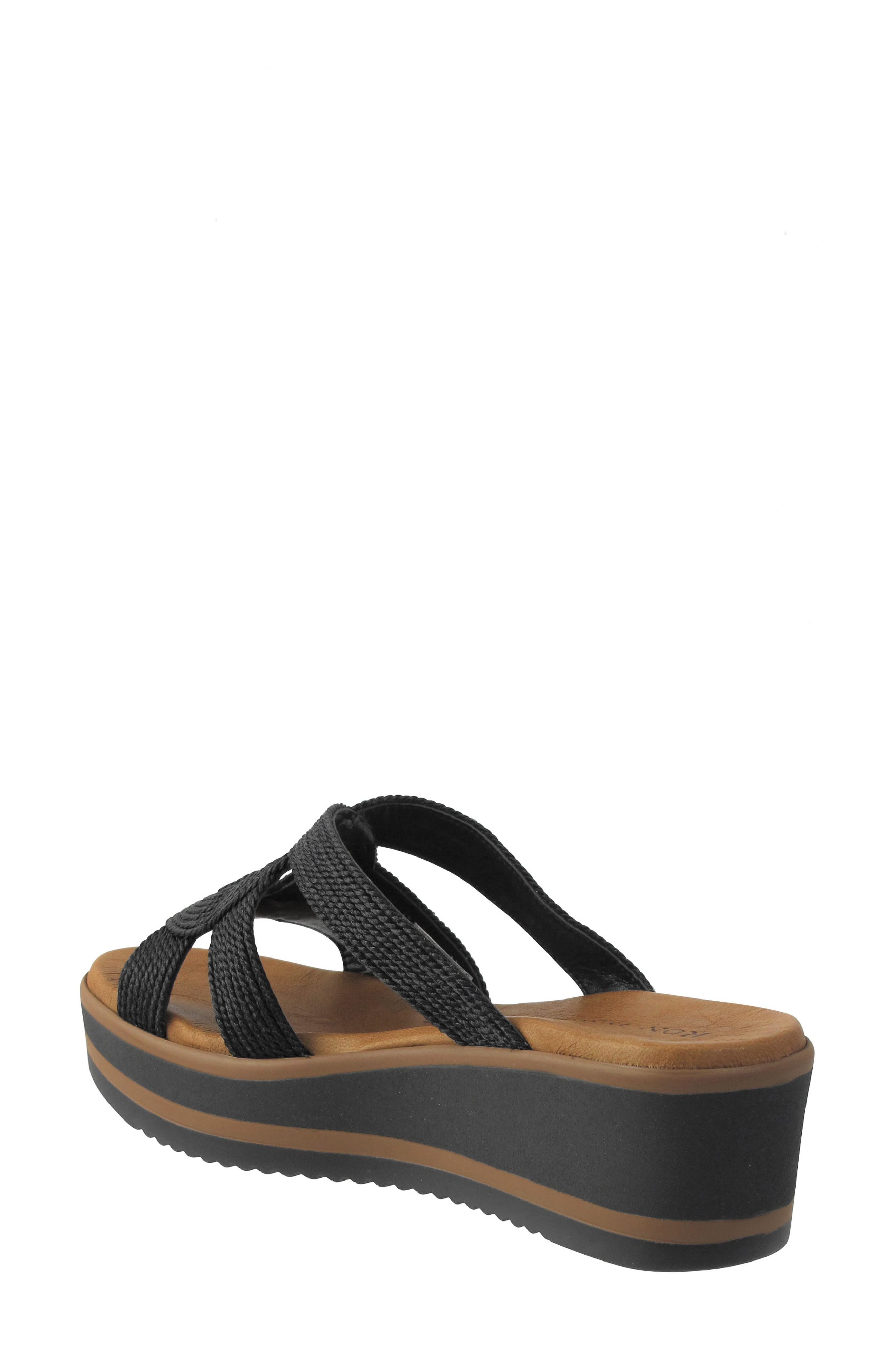 Ron White Penny Water Resistant Wedge Sandal, Alternate, color, 