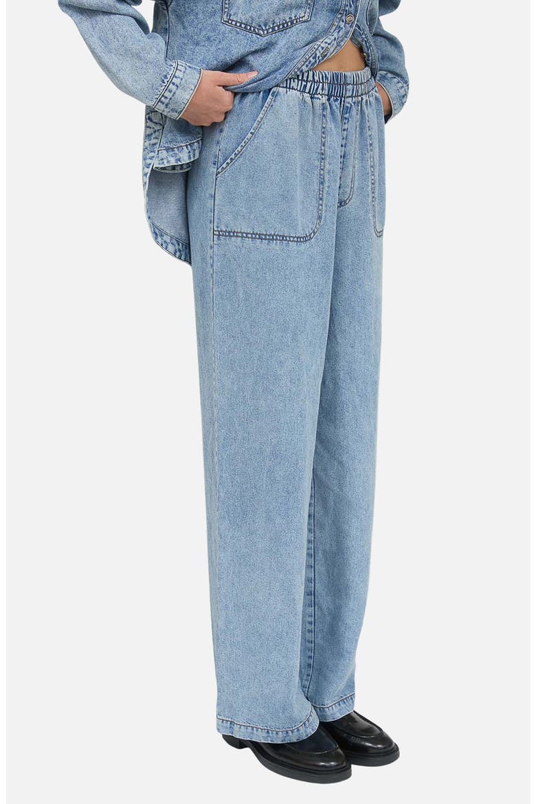 Washed Chambray Wide Leg Pants, Alternate, color, CHAMBRAY