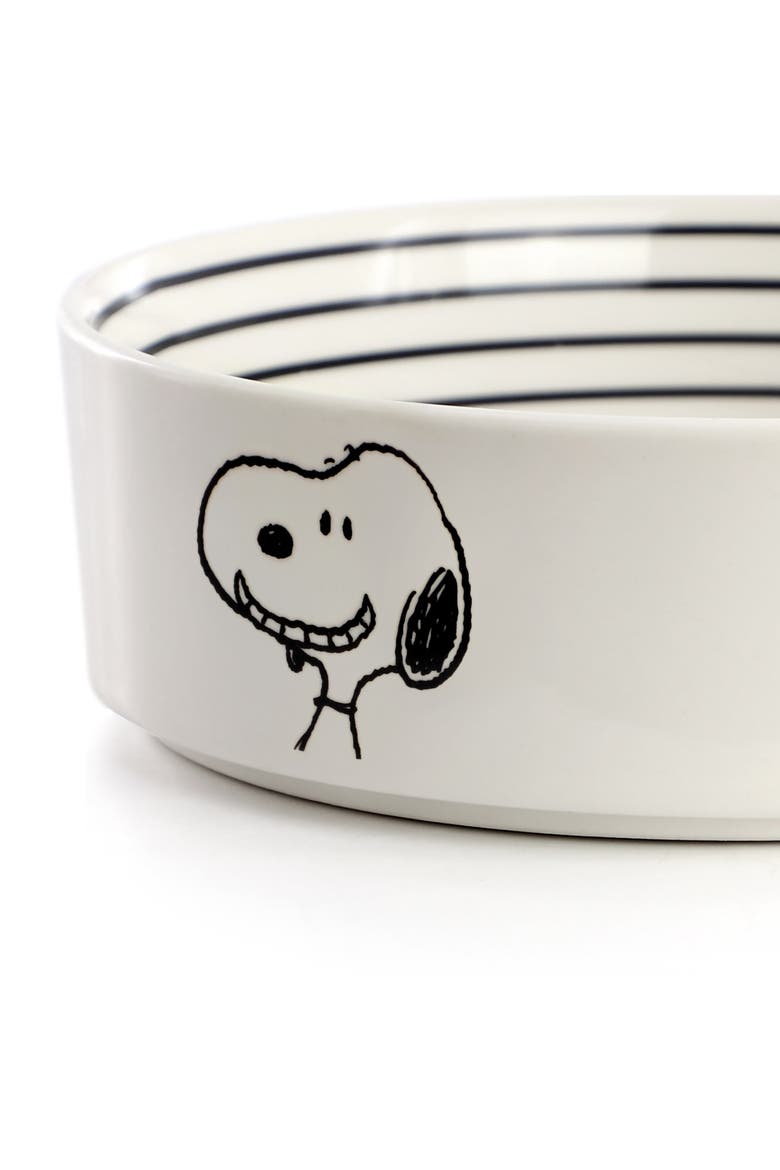Suppertime Favorites 6.5in Stoneware Pet Bowl, Alternate, color, White