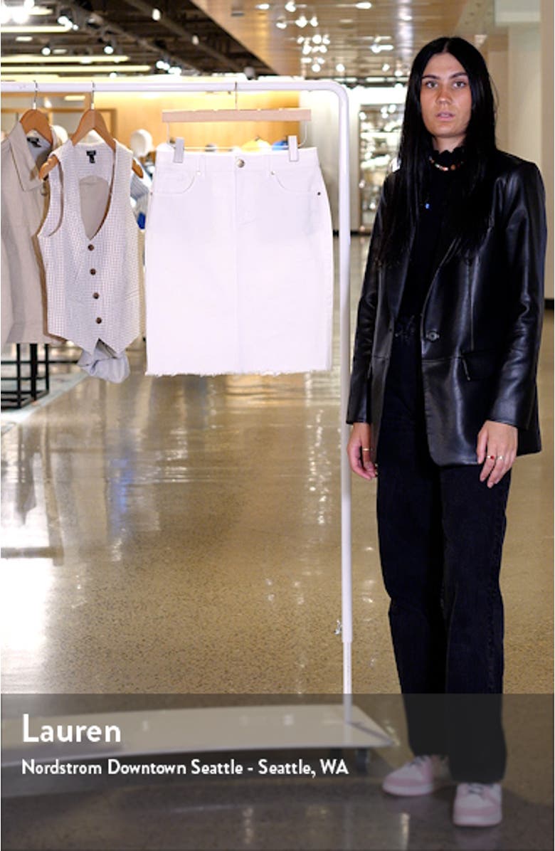 Frayed Hem Denim Skirt, sales video thumbnail