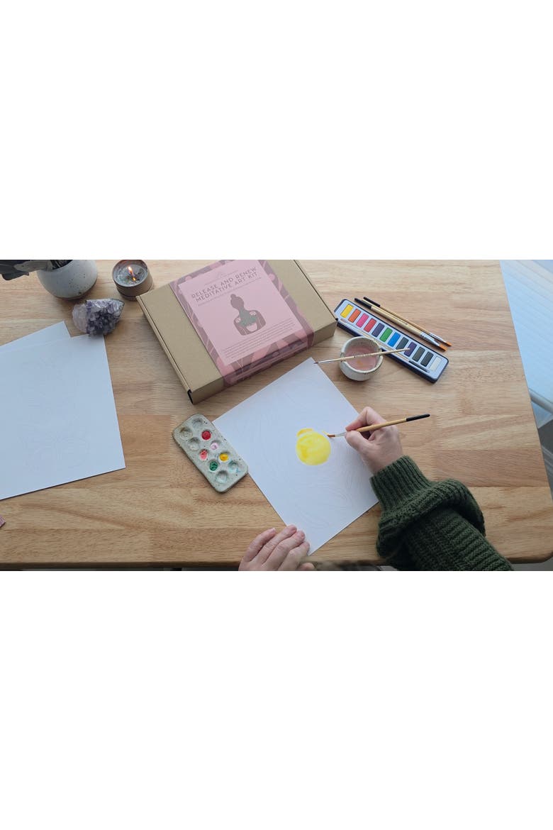 Release + Renew Meditative Art Kit, Alternate, color, Pink