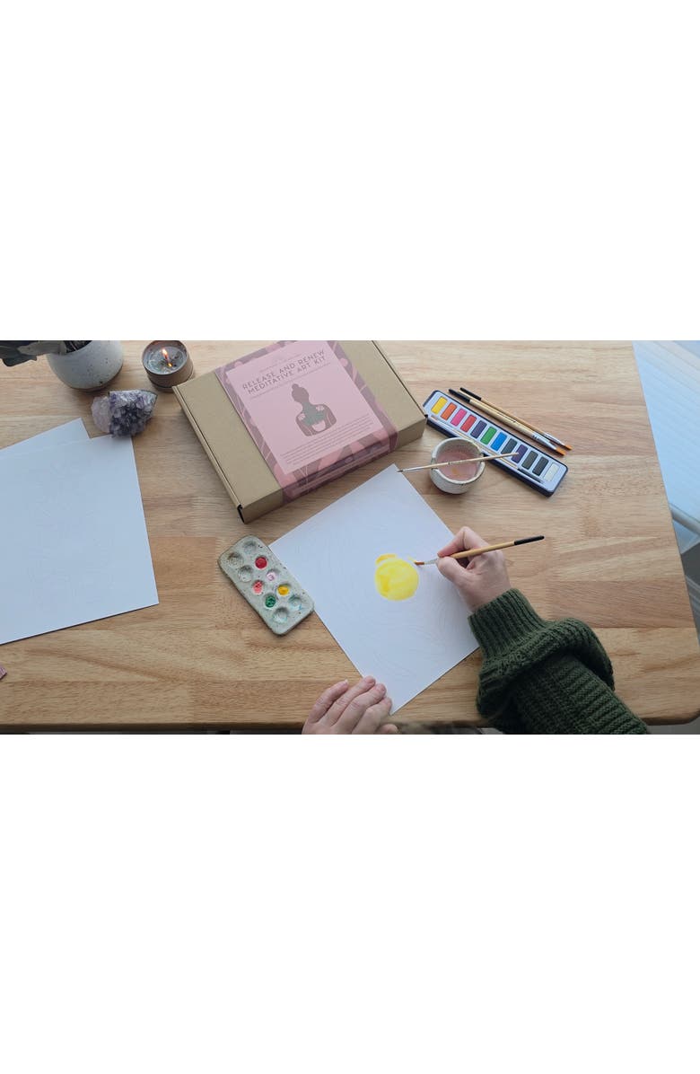 Breathe People Release + Renew Meditative Art Kit, Alternate, color, Pink