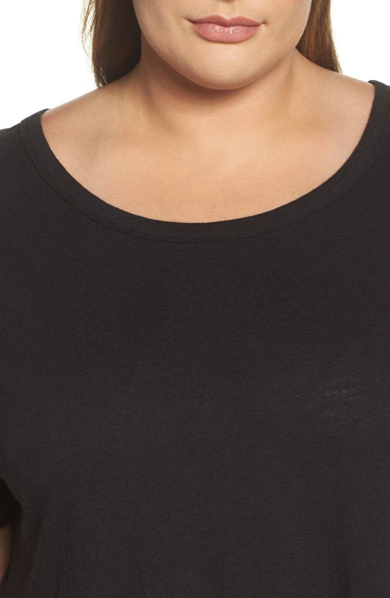 Caslon<sup>®</sup> Back Peplum Tee, Alternate, color,