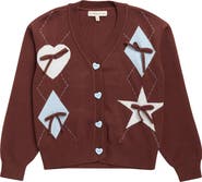 MARGAUX AND LEXI Kids' 3D Bow Jacquard Cardigan