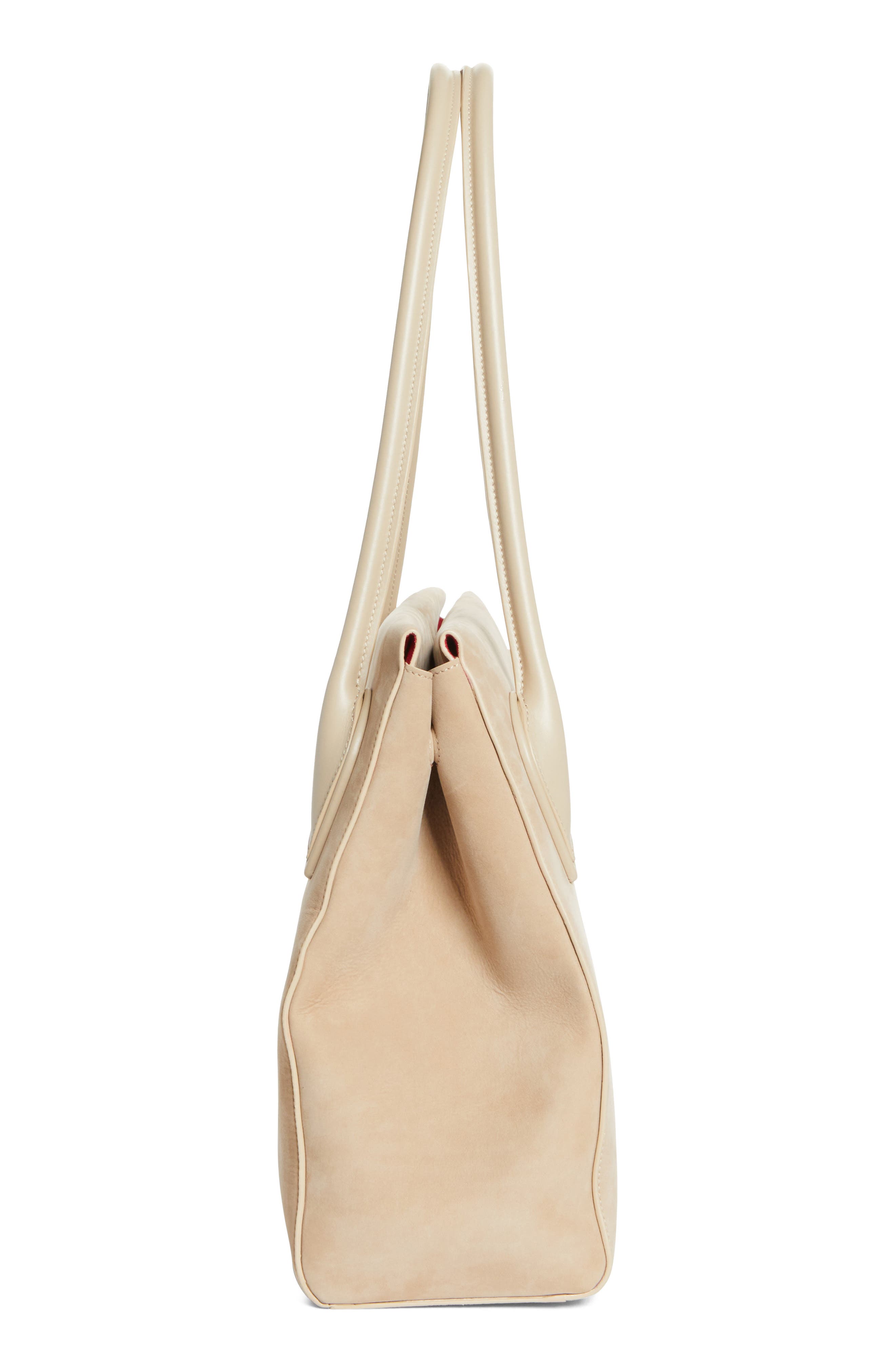 Christian Louboutin Large Nubuck Leather East/West Tote, Alternate, color, F702 Saharienne