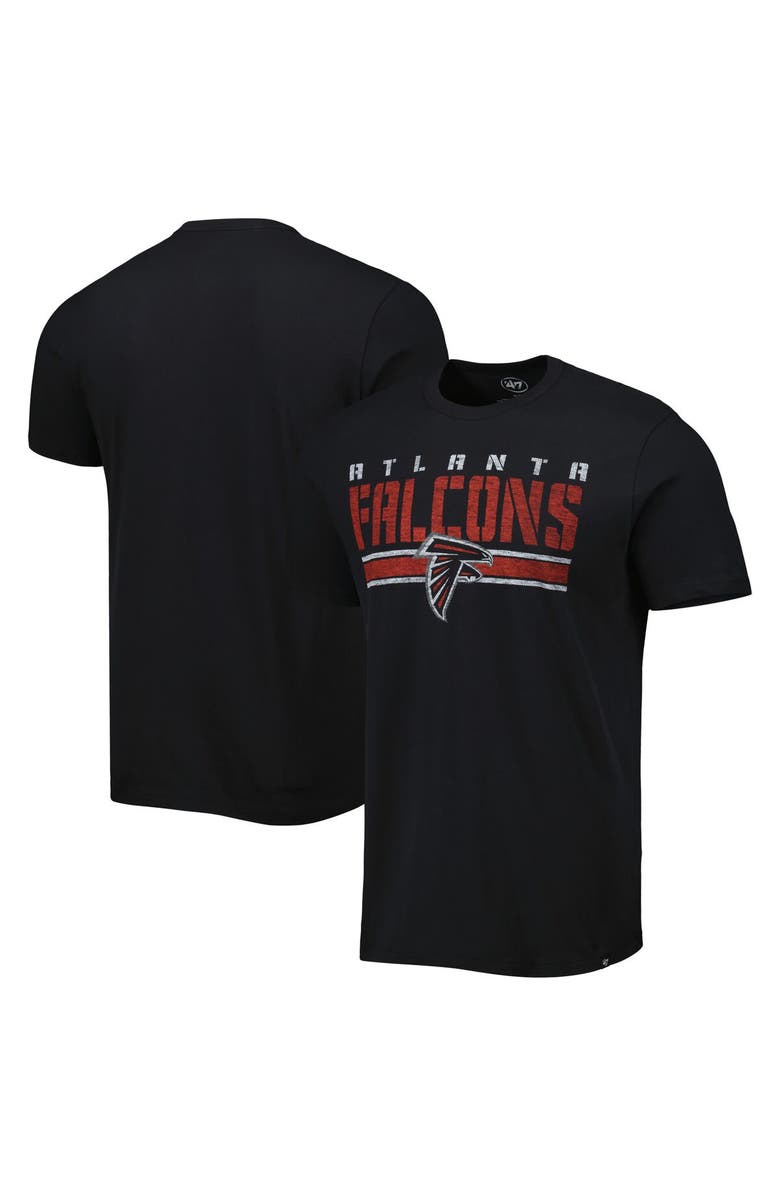 '47 Men's '47 Black Atlanta Falcons Team Stripe T-Shirt, Main, color, Black
