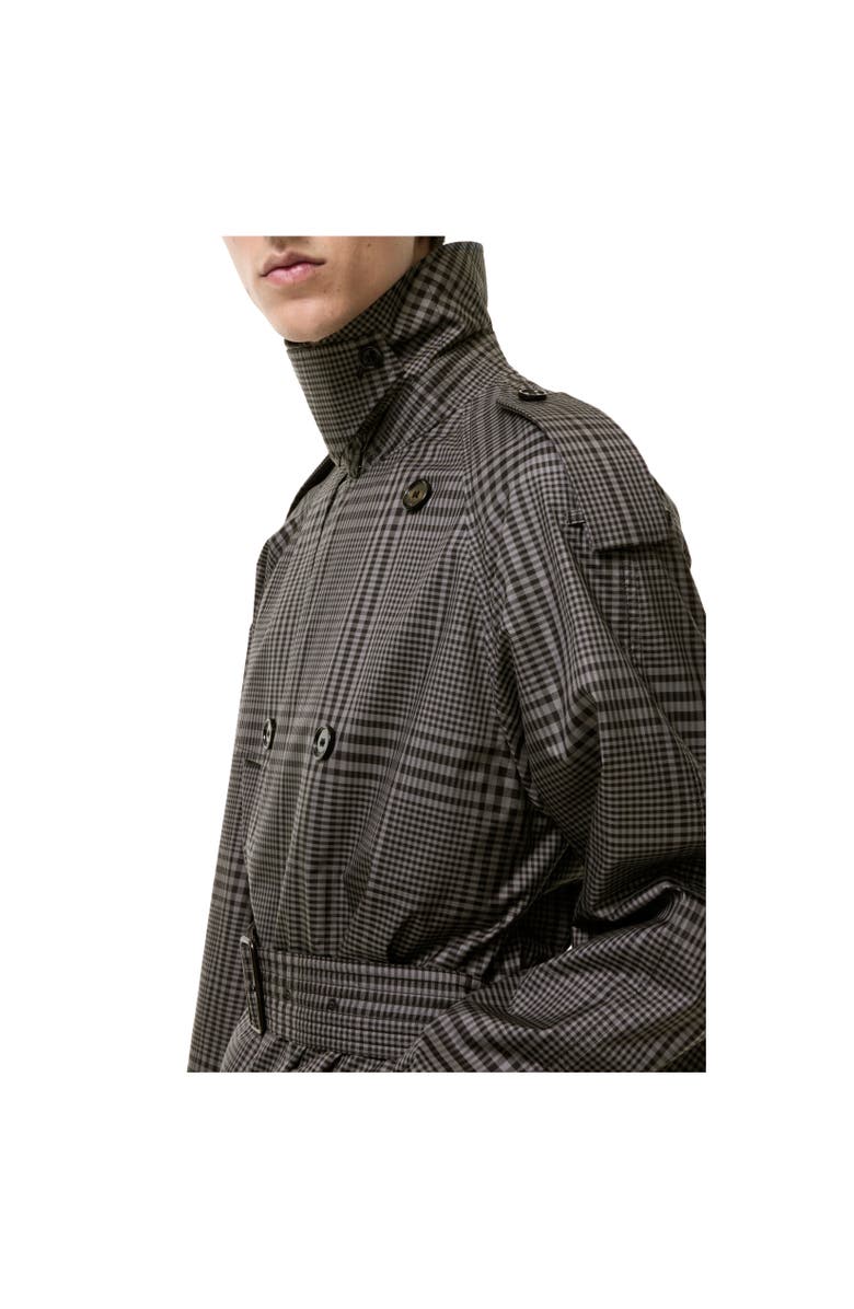 Burberry Mid-length Silk Leadenham Trench Coat, Alternate, color, Concrete Grey
