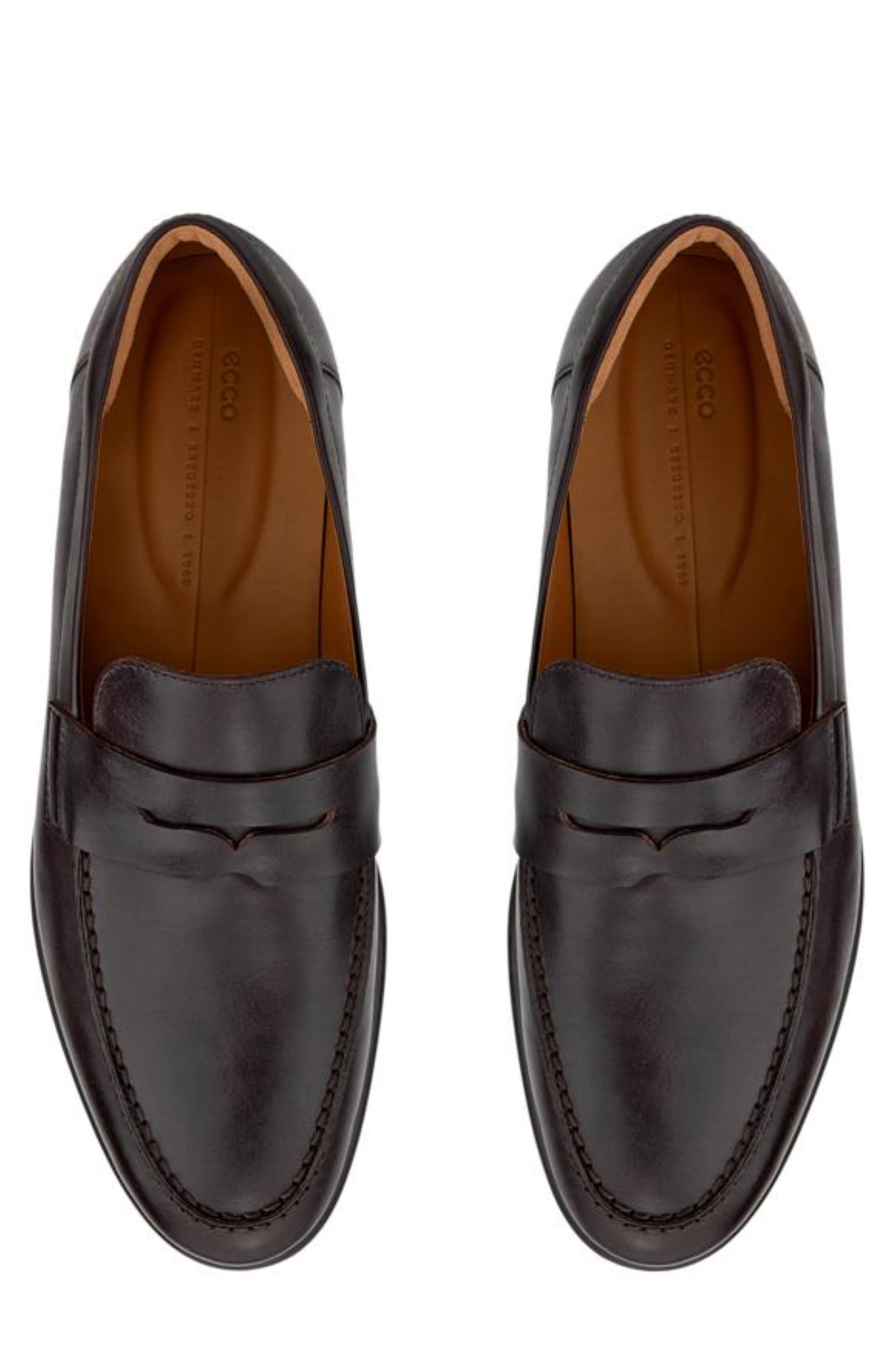 ECCO Coffee Brown Leather Classic Comfort Driving Loafer Mens EU 46 US 12/12.5 Ecco Men main image 3