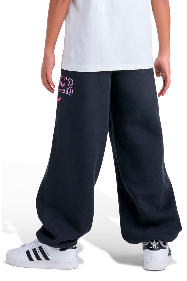 Kids' Varsity Graphic Fleece Pants, Alternate, color, BLACK MULTI