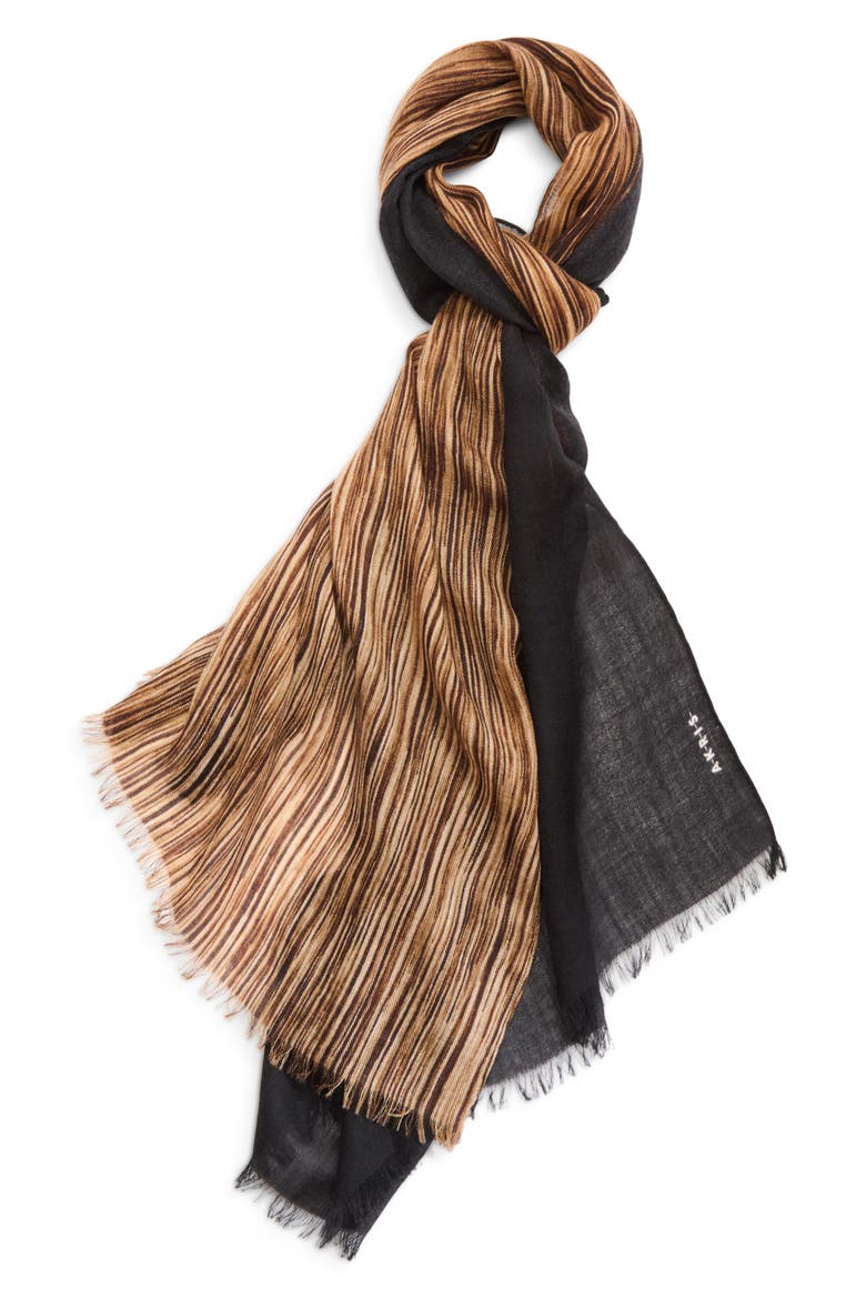 Oro Lienzo Cashmere Scarf, Alternate, color, BLACK-VICUNA