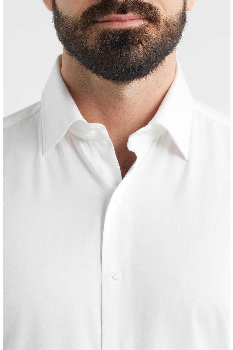 Campbell Perfect Pinpoint Regular Fit Button-Up Shirt, Alternate, color, WHITE